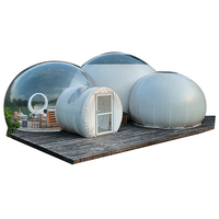 Tente à bulles transparente résistante au feu, gonflable en PVC imperméable, pour événements en plein air, camping, résistance aux températures de -50 à 100