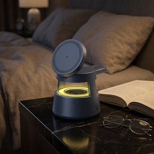 Nouveaux Gadgets 2026 : Station de Recharge Portable 3-en-1 pour Montre Connectée, Charge Rapide 15W avec Haut-parleurs Bluetooth et Veilleuses - Product Image 2