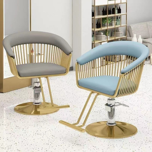 Z Barber Shop Chair Hairdressing Chair Retro Gold <b>bar</b> <b>Stools</b> Salon Dedicated High-end Haircut Hot Barber Chair for Hair Stylist - Product Image 2