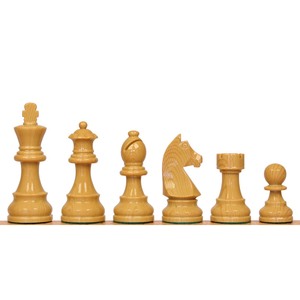 Piezas de Ajedrez King Tall de 3.75 Pulgadas, Estilo Caballero Alemán, con Acabado de Madera, Triple Peso, en ABS (34 piezas/juego) - Product Image 2