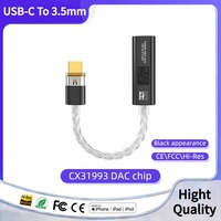 Adaptateur casque USB-C vers 3,5 mm HiFi DAC, CX31993+MAX97220, PCM 32 bits/384 kHz, avec convertisseur USB-A pour PC portable et téléphone portable