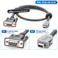 Câble Ethernet automobile IX mâle vers DB9 femelle, faisceau de signal Hirose IX40G-A-10S-CV vers D-Sub 9 broches pour caméra industrielle IPC