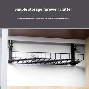 Gestion des câbles : Support robuste en acier pour câbles, organiseur de bureau et de maison, avec fentes à griffes, sans perçage, plateau sous le bureau - Product Image 3