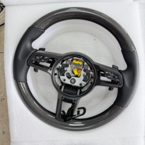 Volante de Cuero de Alta Calidad YLD para <span class=keywords><strong>Porsche</strong></span> Panamera Cayenne Macan Cayman GT4 <span class=keywords><strong>Boxster</strong></span> 718 981 911 991 992 - Product Image 2