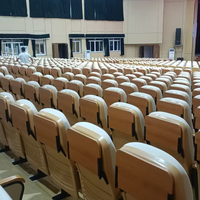 Vente directe d'usine de meubles de salle de classe chaises pliantes pour auditorium chaises d'église de théâtre gouvernemental avec tableau d'écriture