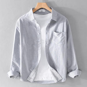 Camisa informal de negocios para hombre, versátil y minimalista, de media manga, color sólido, de manga larga - Product Image 4