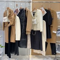 Vente en gros de manteaux d'hiver pour femmes, manteaux mi-longs pour femmes, stock expédié aléatoirement