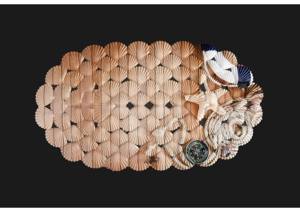 Tapis <span class=keywords><strong>de</strong></span> salle <span class=keywords><strong>de</strong></span> <span class=keywords><strong>bain</strong></span> antidérapant en PVC <span class=keywords><strong>avec</strong></span> ventouses, motif coquillage imprimé, accessoires <span class=keywords><strong>de</strong></span> salle <span class=keywords><strong>de</strong></span> <span class=keywords><strong>bain</strong></span> écologiques YIJU, motif personnalisé - Product Image 3