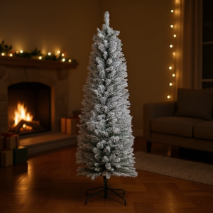 Árbol de Navidad Artificial de 1.5 m con Nieve Artificial para Decoración Interior, Árbol de Plástico para Fiestas - Product Image 2