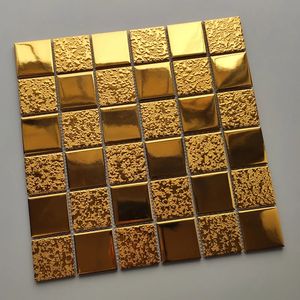 זהב קרמיקה יוקרה ציפוי פסיפס קיר אריח 2X2 אינץ - Product Image 2