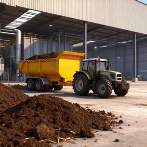 16 rimorchi cubici di Dumping idraulico per il trasporto agricolo del trattore suolo granelli di sabbia di letame pollame uso dell'azienda agricola del bestiame - Product Image 2