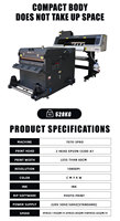 Audley USA Model 60cm 2 kepala I3200 Printer DTF kualitas tinggi dapat masuk ke pintu 36 inci