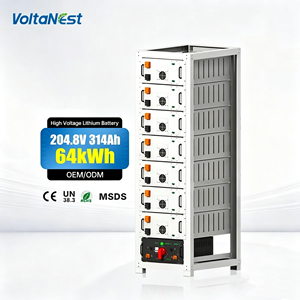 VoltaNest 64/80/96/100/112kWh Penyimpanan Baterai LiFePO4 Tegangan Tinggi Komersial Sistem Rak - Product Image 1