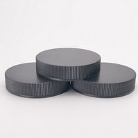 Tapas de Polipropileno de 48/400 48 mm, Tapas Frescas para Envases de Vidrio o Plástico, Rosca Continua con Laterales Acanalados y Forro de Espuma