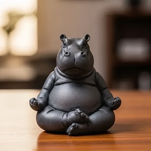 Figuras Coleccionables: Estatua <span class=keywords><strong>de</strong></span> Hipopótamo en Yoga - Figura <span class=keywords><strong>de</strong></span> Resina con Postura <span class=keywords><strong>de</strong></span> Yoga, Meditación y <span class=keywords><strong>Asanas</strong></span>, Decoración <span class=keywords><strong>de</strong></span> Hipopótamo para Estudio <span class=keywords><strong>de</strong></span> Yoga - Product Image 5