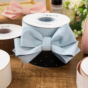 Ruban en similicuir imprimé argenté écologique de 4 cm, accessoires pour cheveux faits à la main, pour emballage de cadeaux et de fleurs - Product Image 3