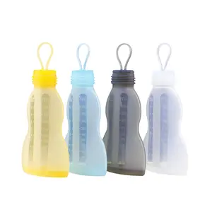 热卖食品级可重复使用250毫升硅胶母乳储物袋双酚a免费环保母乳储物袋