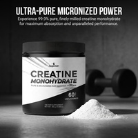 Créatine monohydrate micronisée OEM ODM, 5 g par portion, sans saveur, créatine monohydrate pure, complément nutritionnel sportif, 300 g