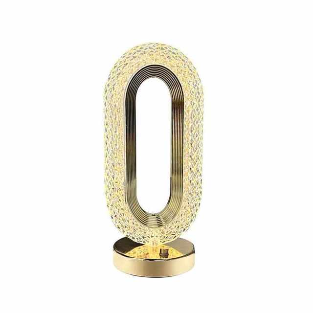 Cheap Price Modern Dimmable Eye-Caring Bedside Night Light Rechargeable Romantic Luxury Acrylic Gold Crystal Cordless Table Lamp