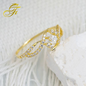 טבעות זהב מלא של מפעל oem טבעות זהב 18k 14k 2k 21 קראט בעבודת יד תכשיטי יוקרה לחתונות ומסיבות הסיטונאיות - Product Image 5