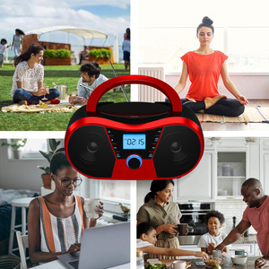 Reproductor de CD Estéreo Portátil con Radio AM/FM, Altavoz Inalámbrico BT, Compatible con USB/Tarjeta SD, Reproductor de Música MP3 - Product Image 6