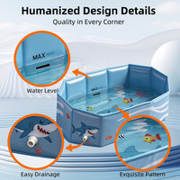 Piscine et baignoire portables pliables en plastique pour animaux de compagnie avec barrière de sécurité – Édition été 2026
