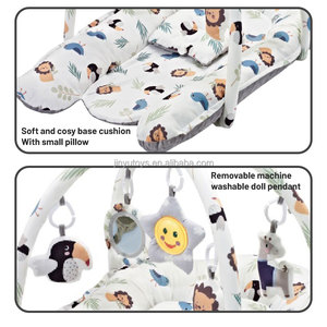Alfombra de Juego para Bebés, <span class=keywords><strong>Manta</strong></span> de <span class=keywords><strong>Actividades</strong></span> para Dormir, <span class=keywords><strong>Gimnasio</strong></span> de Juegos para Bebés, Alfombra de <span class=keywords><strong>Gimnasio</strong></span> Plegable Suave con Música para Bebés - Product Image 4