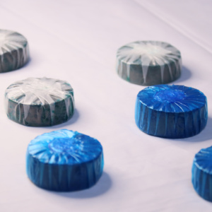 Precio de fábrica: Rollos de película soluble en agua fría de PVA ecológica personalizados para empaques de bloques de inodoro, bloques limpios desechables marca <span class=keywords><strong>Siker</strong></span> - Product Image 3