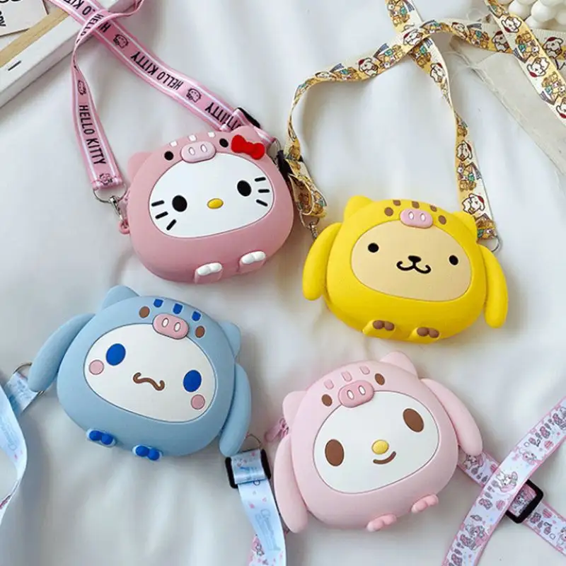 3D Cute Cartoon Famous Brand Shoulder Bag Soft Silicone Kids Portable Purses Handbags
