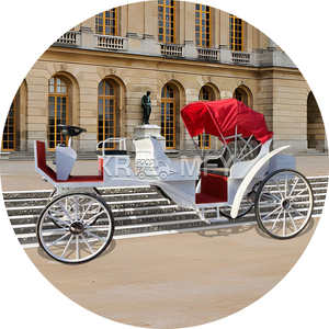 Voiture électrique royale vintage blanche, élégante, de type calèche, pour le tourisme, avec auvent, à vendre - Product Image 4