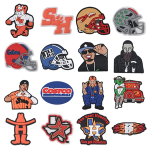 2024 PVC chaussures décorations accessoires femmes Logo personnalisé en gros Designer charme noir sabots chaussure sabot breloques - Product Image 5