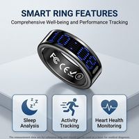 Anillo Inteligente Tasbih Zikr Steel 2026 para Musulmanes - Control por Aplicación, Pantalla OLED, Reloj Despertador, Carga Magnética, hasta 4 Días de Duración de la Batería