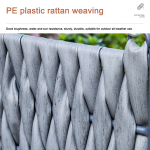 Moda moderna doppio PE Rattan esterno portico terrazza sedia a dondolo in Rattan con schienale in Rattan balcone appeso altalene - Product Image 4