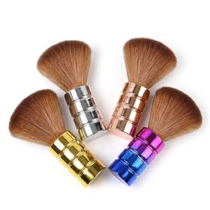 Brosse professionnelle électroplaquée pour barbier, en fibres douces, pour nettoyer le cou, avec manche en bambou, outil de salon - Product Image 1