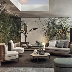 Fauteuil en rotin d'extérieur avec coussin, structure en alliage d'aluminium, mobilier de patio contemporain pour terrasse, balcon, jardin - Product Image 2