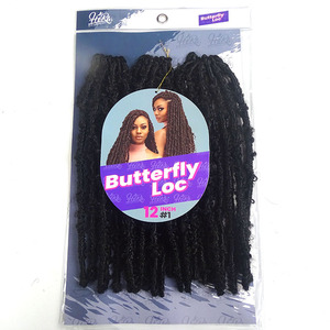Perruque <span class=keywords><strong>africaine</strong></span> à tresses naturelles de 18 pouces, style Butterfly Loc, pour femmes, double trame, fabrication machine, pour le commerce transfrontalier, produit très demandé - Product Image 6