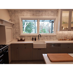 Design moderno bianco pittura a forma di L layout custom made mobili da <span class=keywords><strong>cucina</strong></span> <span class=keywords><strong>con</strong></span> Isola - Product Image 3