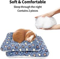 ZJH 2 pièces coton écologique hiver tapis de lit pour animaux de compagnie lavable à la main pour cochon d'inde lapin petits animaux