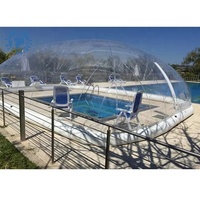 Couverture de piscine gonflable personnalisée, couverture en PVC transparente et accessoires