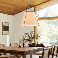 Lustre suspendu LED ZG en fer forgé avec abat-jour en tissu, 3000K, pour salon, restaurant, hôtel, décoration intérieure