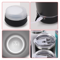 Mug de voyage isotherme en acier inoxydable à double paroi personnalisé de 20 oz avec logo, haut-parleur sans fil LED intégré
