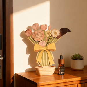 New Wood Flower Artificial Flower Botanical Collection Customized <b>Wooden</b> Preserved Flowers <b>Wooden</b> flower <b>for</b> Anniversary Gifts - Product Image 1