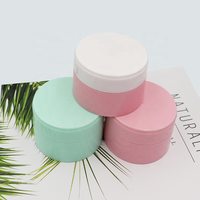 Pot en plastique vide de 10 ml, 20 ml, 50 ml, 100 ml, pot à crème cosmétique rose en plastique pour crème pour le visage, pots à maquillage avec bouchon à vis