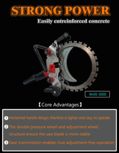 Sierra de Pared Eléctrica Huiteng de 8800W para Corte y Demolición de Concreto con Profundidad de Corte de 30cm, Hoja de 410mm, 3000r/min - Product Image 2