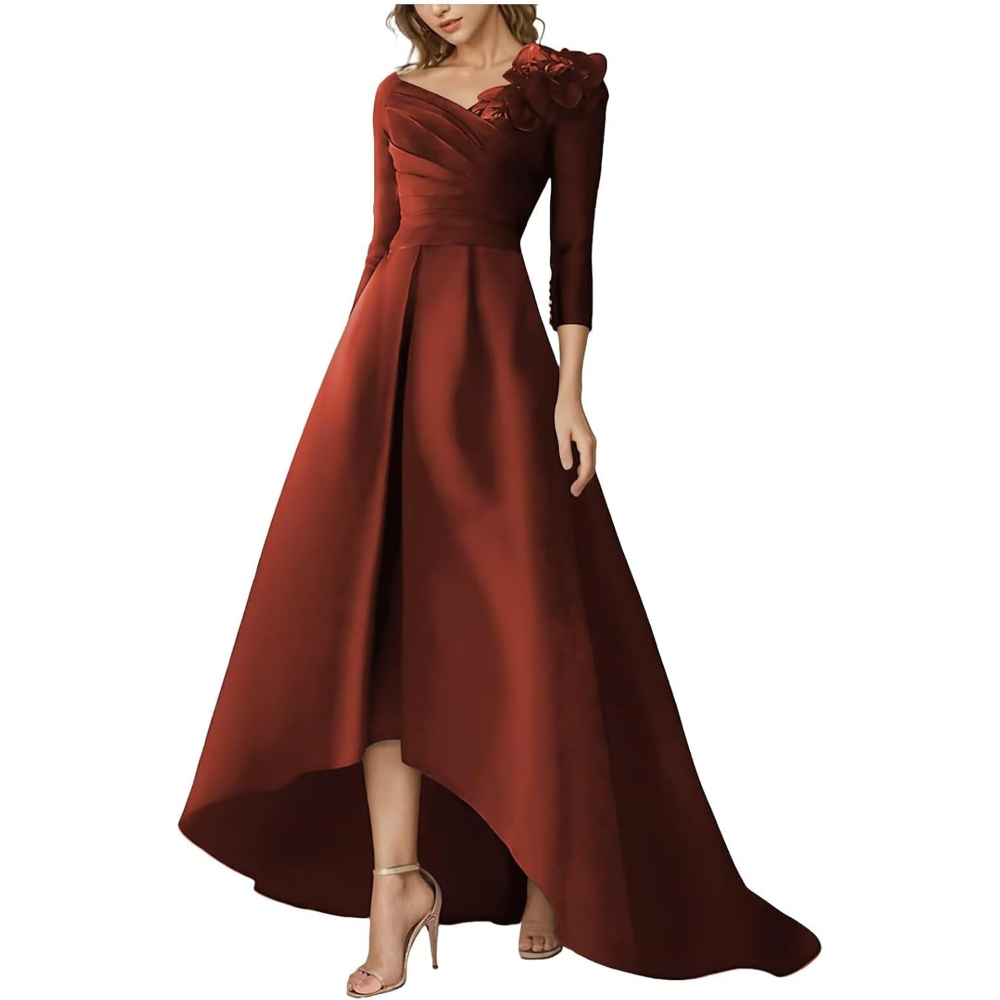 chinese dress ladies Chic Royal Blue A-Line Long Sleeve Midi Dress  Mislish