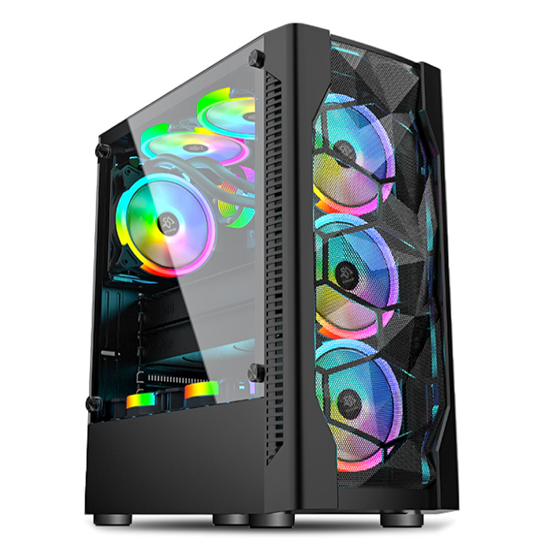 Casing Pc game manusia salju ATX ITX M-ATX kabinet Gamer Mid Tower kustomisasi Gaming menara casing komputer transparan