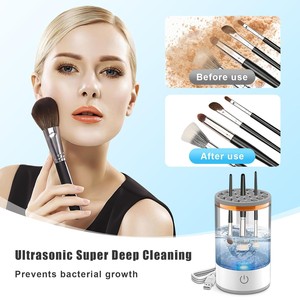 Limpiador ultrasónico de brochas de maquillaje, limpieza profunda automática de 15,5x9,5 cm para herramientas de belleza - Product Image 1