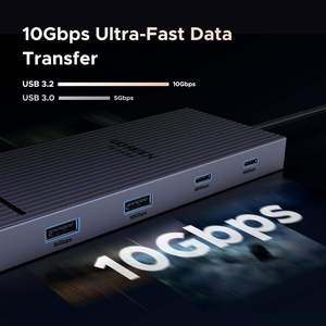 Ugreen cm886 revodok 10 trong 1 pd100w USB C Docking <span class=keywords><strong>Station</strong></span> kép 4K màn hình USBC Hub 2 HDMI USB A & C 3.2 cổng SD/TF Đầu Đọc Thẻ - Product Image 4