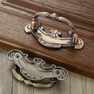 Poignées de porte d'armoire en alliage de zinc de style européen, pour tiroirs, armoires, meubles, quincaillerie décorative durable - Product Image 3