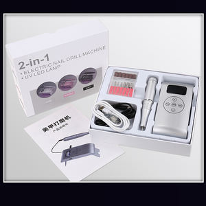 2 in 1 USB充電式ネイルドリルポータブルUVネイルランプ付き高速ネイルドライヤーマニキュア35000RPM - Product Image 3